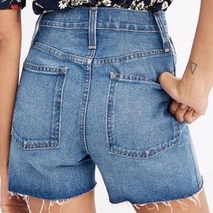 Madewell High Waist Denim Shorts - Blue